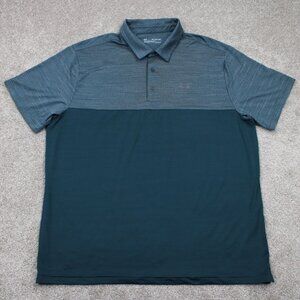 Under Armour Playoff Polo Shirt Mens‎ 2XL XXL Green UA Heatgear Loose Fit S/S